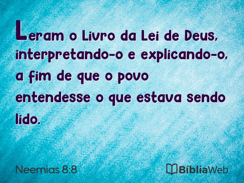 Neemias 8:8 em imagem para compartilhar