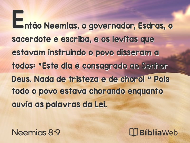 Neemias 8:9 em imagem para compartilhar