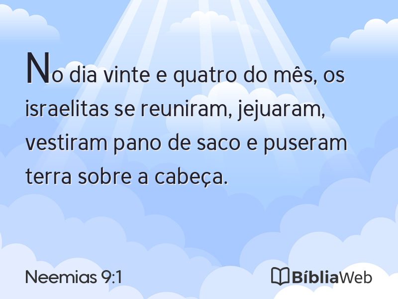 Neemias 9:1 em imagem para compartilhar