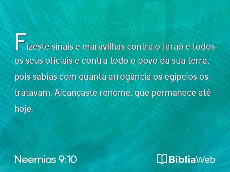 Neemias 9:10 em imagem para compartilhar