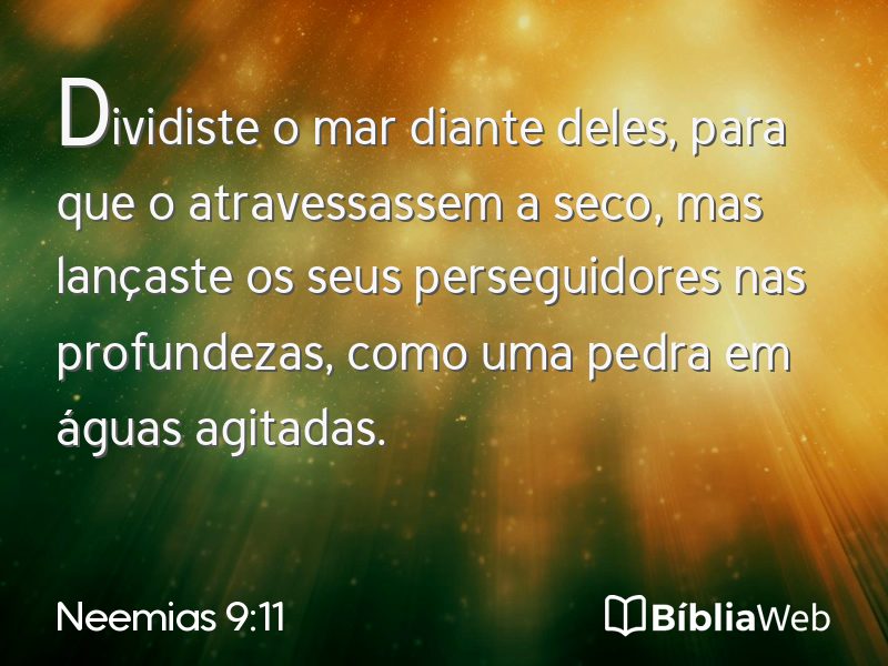 Neemias 9:11 em imagem para compartilhar