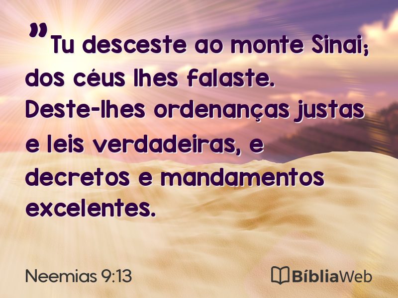 Neemias 9:13 em imagem para compartilhar
