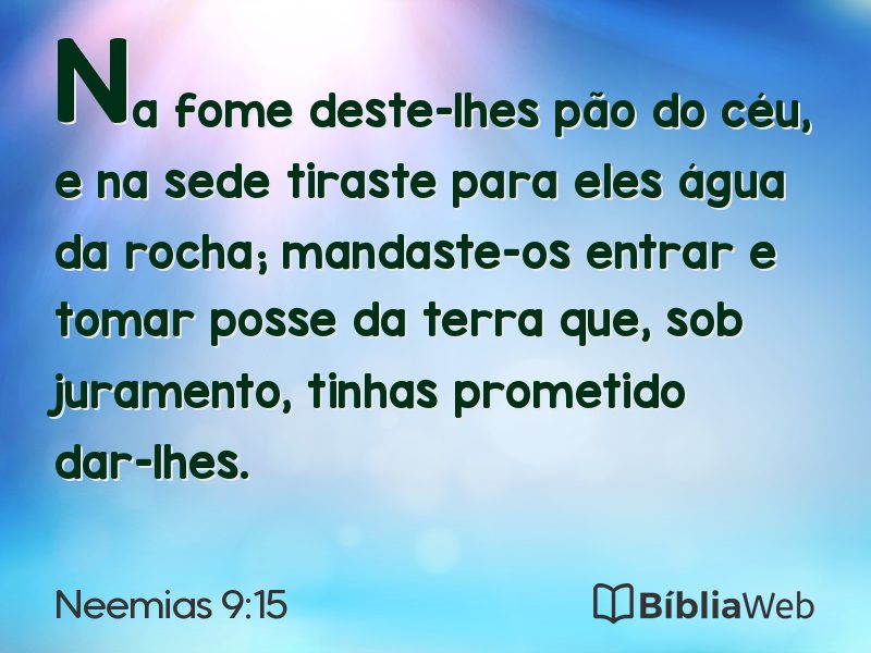 Neemias 9:15 em imagem para compartilhar