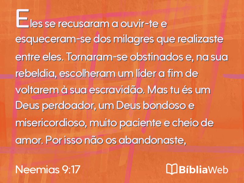 Neemias 9:17 em imagem para compartilhar