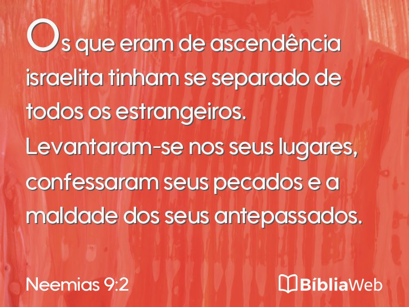 Neemias 9:2 em imagem para compartilhar