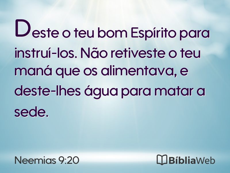 Neemias 9:20 em imagem para compartilhar