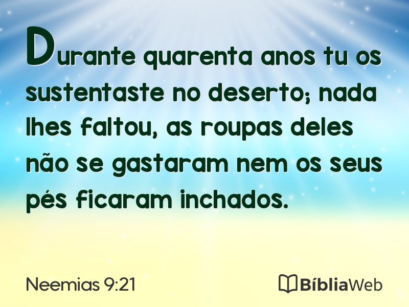 Neemias 9:21 em imagem para compartilhar
