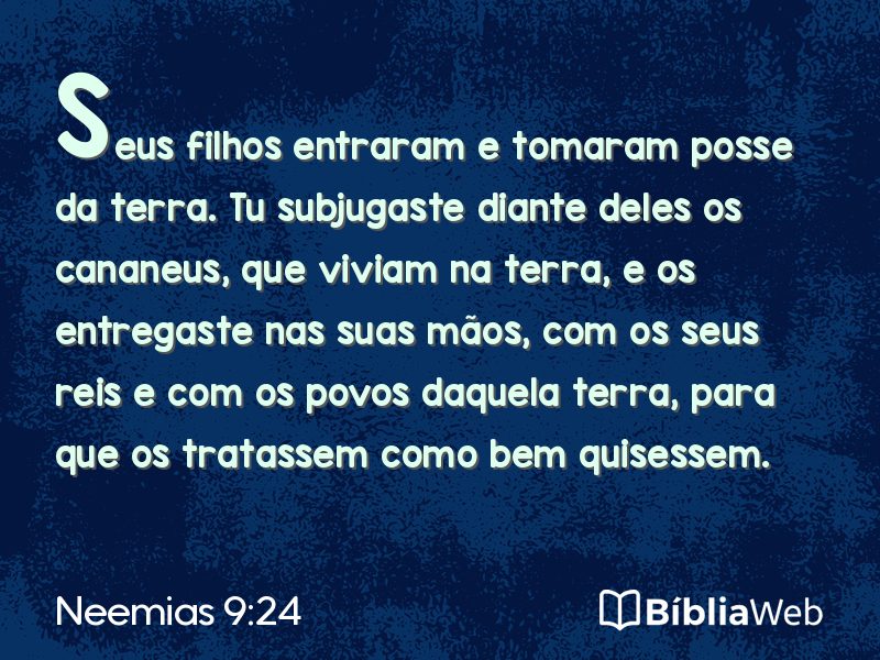Neemias 9:24 em imagem para compartilhar