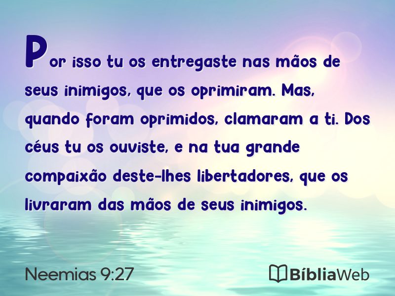 Neemias 9:27 em imagem para compartilhar