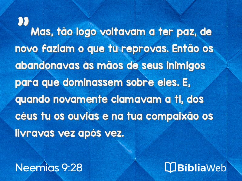 Neemias 9:28 em imagem para compartilhar