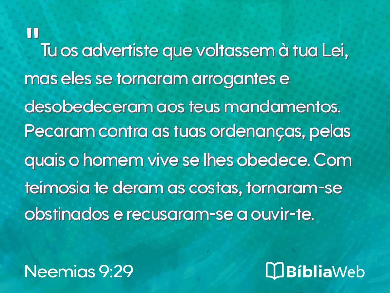 Neemias 9:29 em imagem para compartilhar