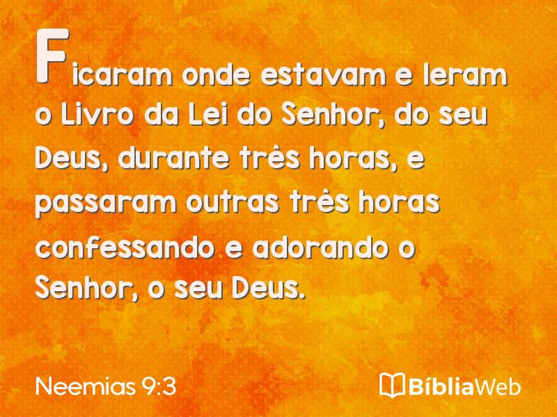 Neemias 9:3 em imagem para compartilhar