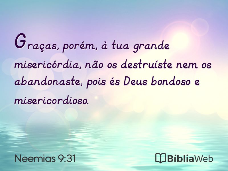Neemias 9:31 em imagem para compartilhar