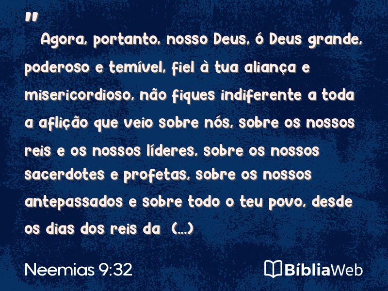Neemias 9:32 em imagem para compartilhar