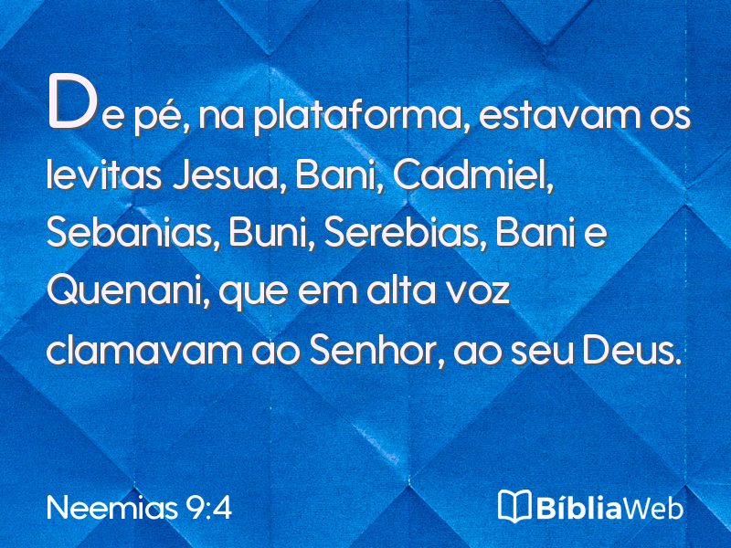 Neemias 9:4 em imagem para compartilhar