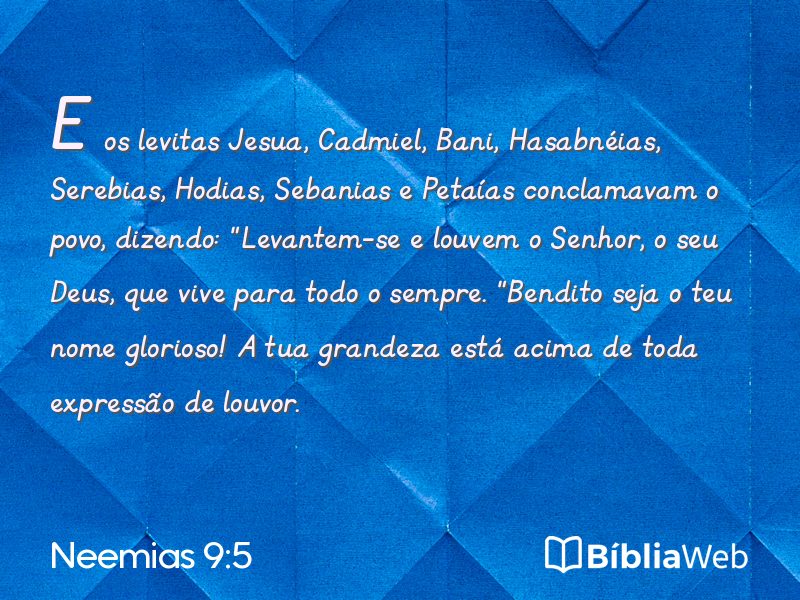 Neemias 9:5 em imagem para compartilhar