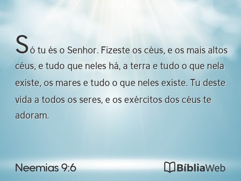 Neemias 9:6 em imagem para compartilhar