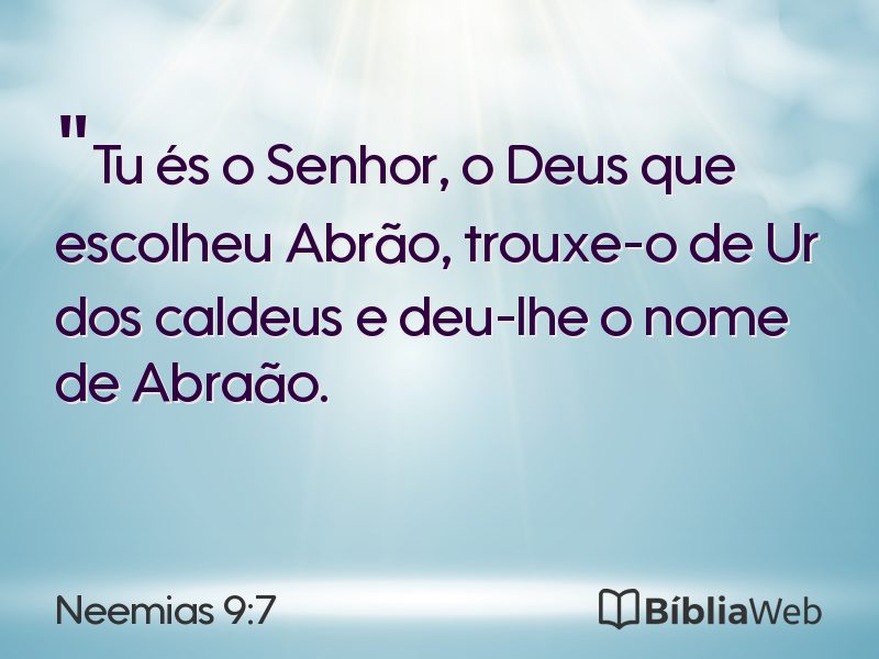 Neemias 9:7 em imagem para compartilhar