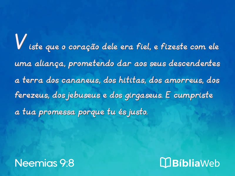Neemias 9:8 em imagem para compartilhar