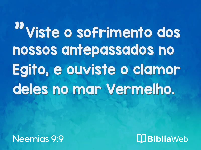 Neemias 9:9 em imagem para compartilhar