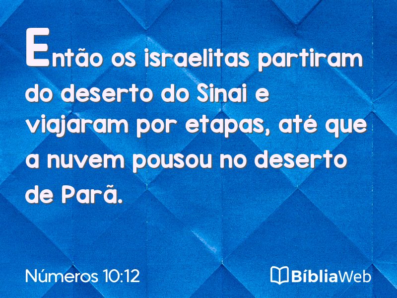 Números 10:12 em imagem para compartilhar