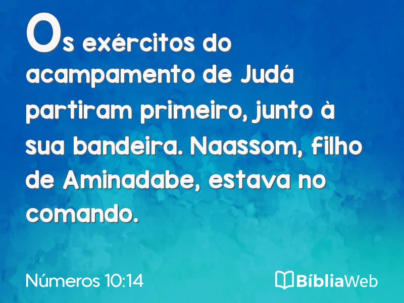 Números 10:14 em imagem para compartilhar