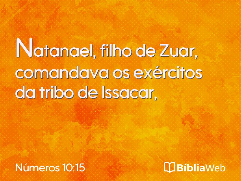 Números 10:15 em imagem para compartilhar