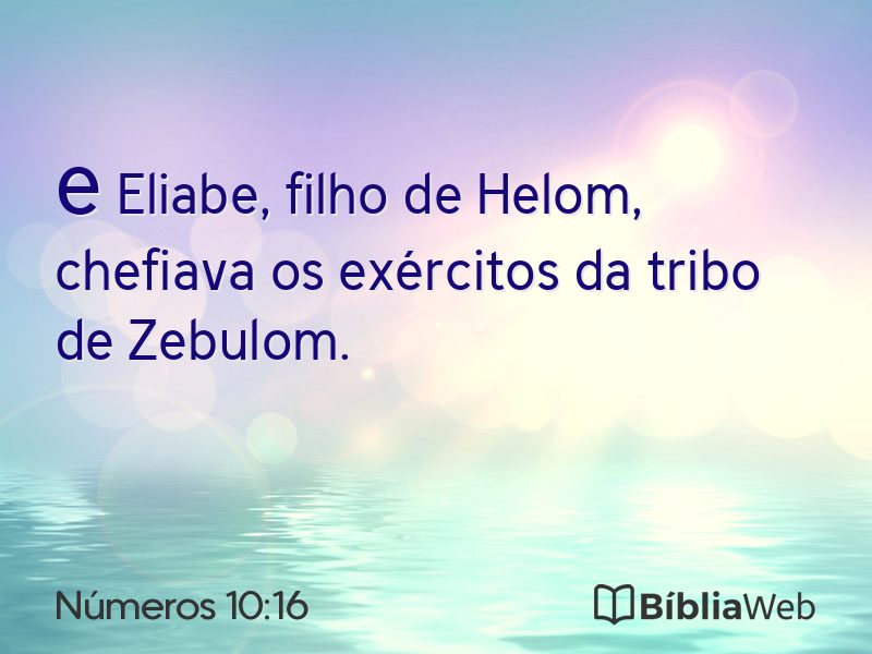 Números 10:16 em imagem para compartilhar