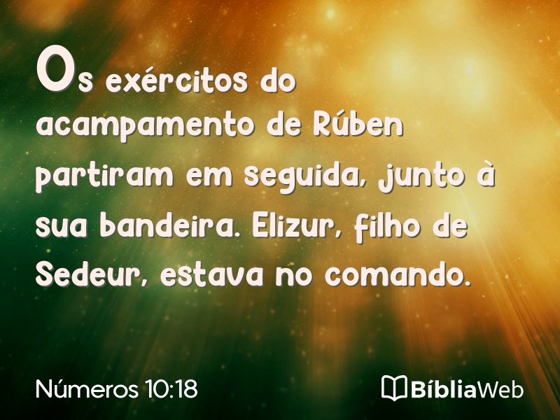 Números 10:18 em imagem para compartilhar