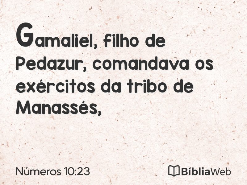 Números 10:23 em imagem para compartilhar