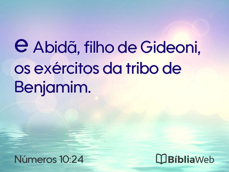 Números 10:24 em imagem para compartilhar