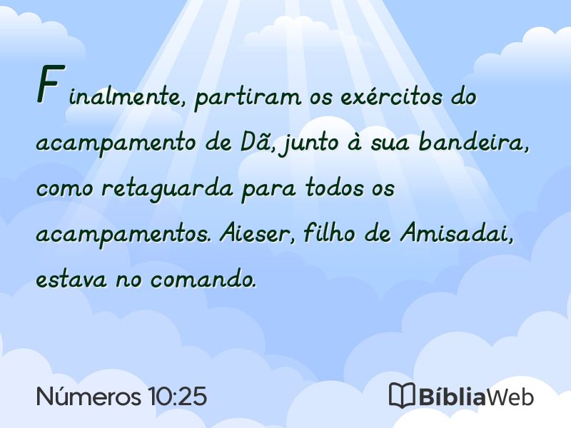 Números 10:25 em imagem para compartilhar