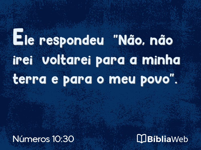 Números 10:30 em imagem para compartilhar