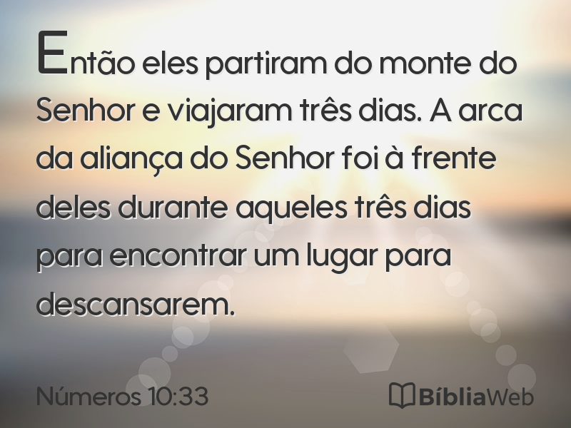 Números 10:33 em imagem para compartilhar