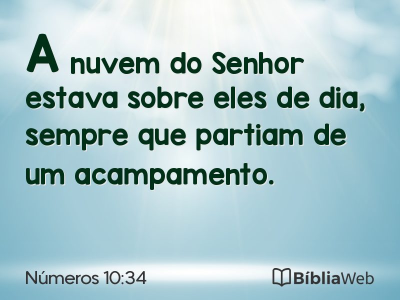 Números 10:34 em imagem para compartilhar