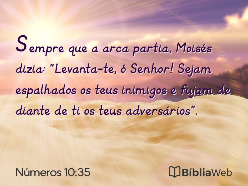 Números 10:35 em imagem para compartilhar