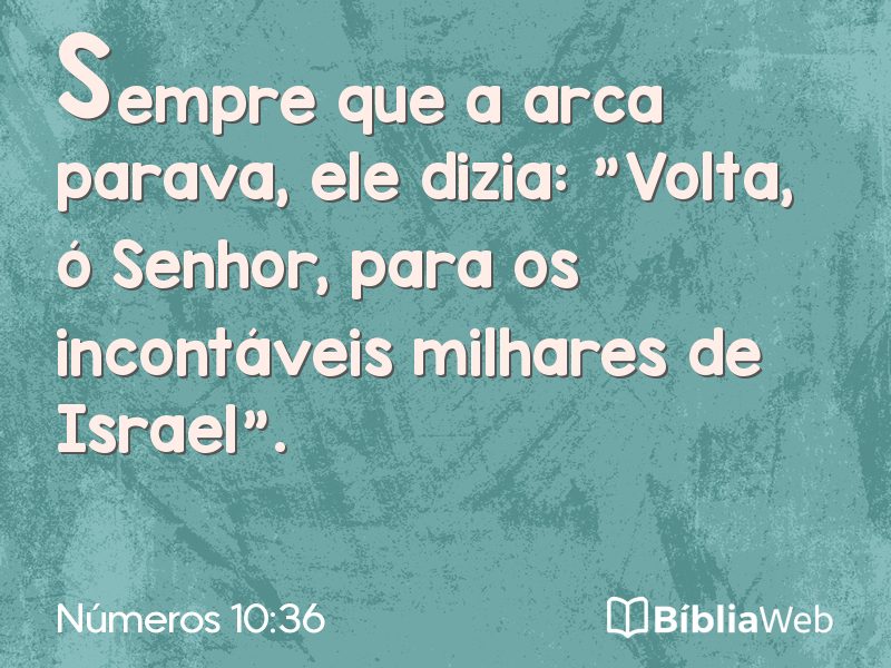 Números 10:36 em imagem para compartilhar