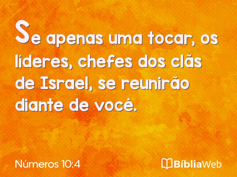 Números 10:4 em imagem para compartilhar