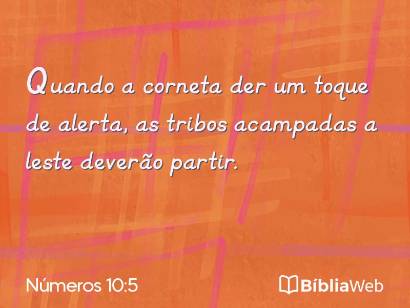 Números 10:5 em imagem para compartilhar