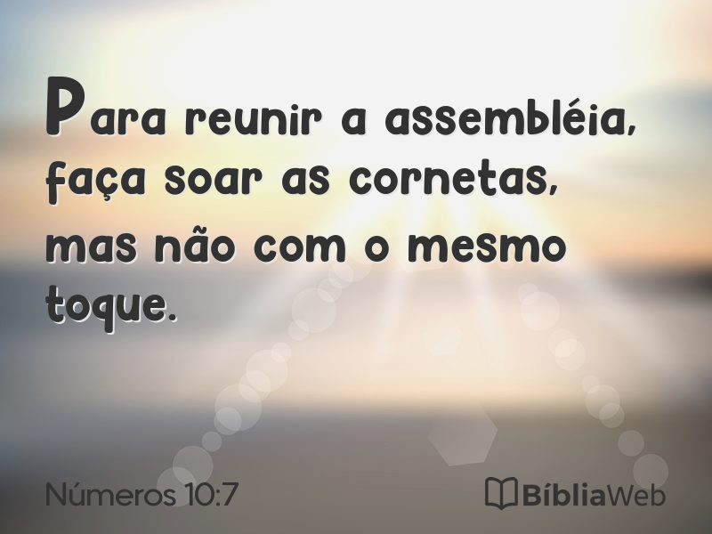 Números 10:7 em imagem para compartilhar