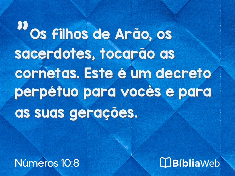 Números 10:8 em imagem para compartilhar