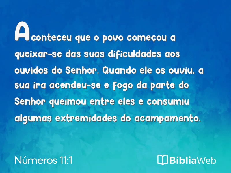 Números 11:1 em imagem para compartilhar