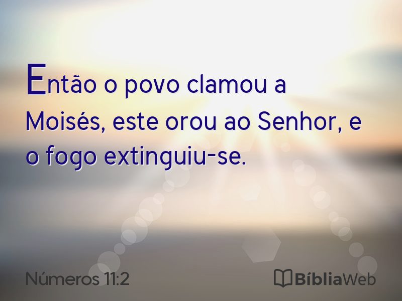 Números 11:2 em imagem para compartilhar