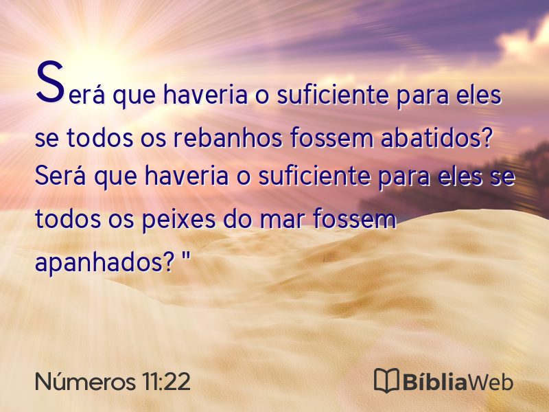 Números 11:22 em imagem para compartilhar