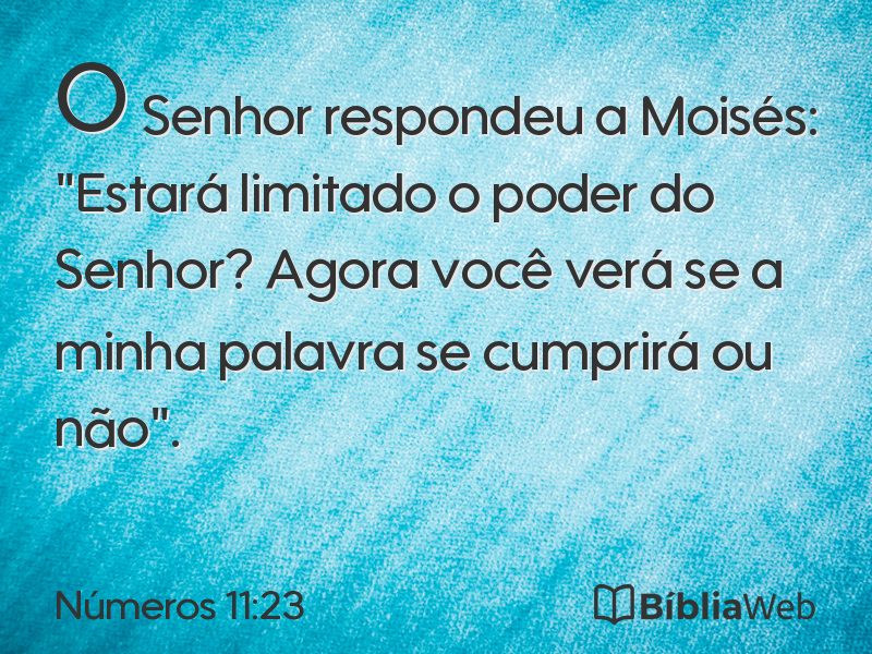 Números 11:23 em imagem para compartilhar