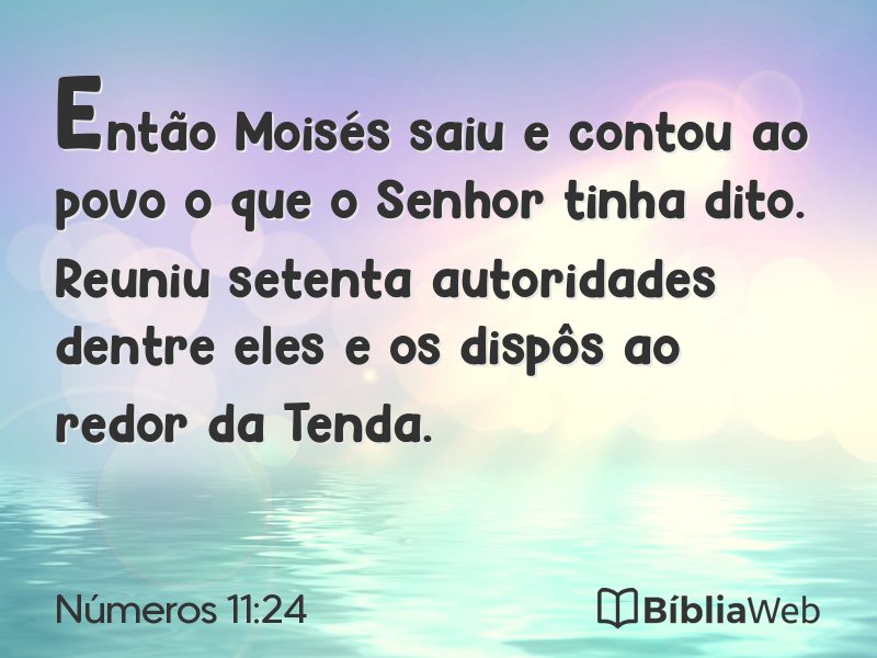 Números 11:24 em imagem para compartilhar