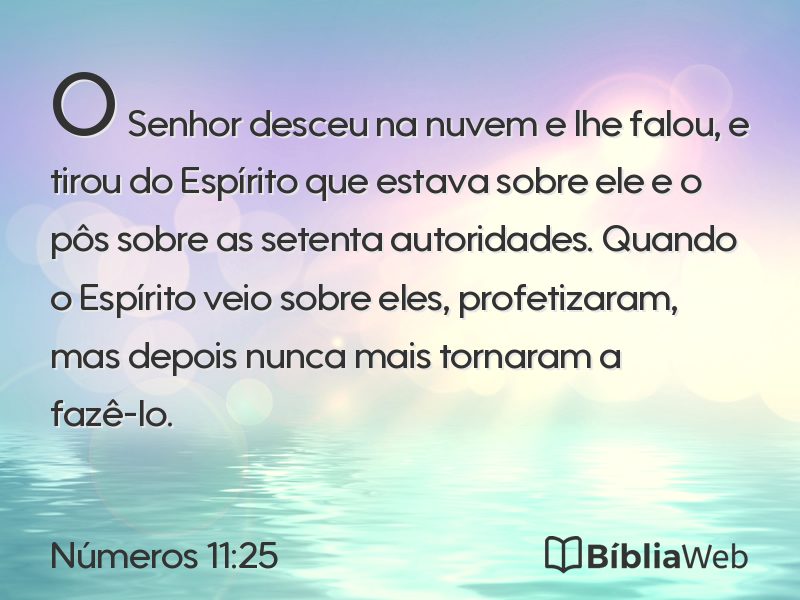 Números 11:25 em imagem para compartilhar