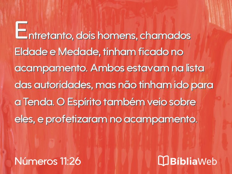 Números 11:26 em imagem para compartilhar