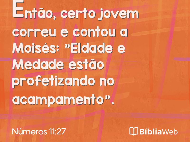 Números 11:27 em imagem para compartilhar