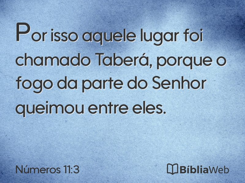 Números 11:3 em imagem para compartilhar